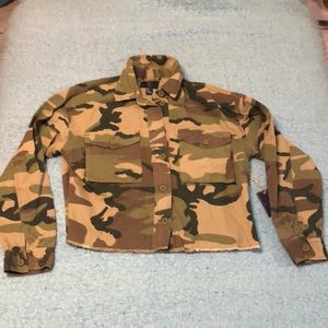 Forever 21 casual jacket olive brown size small